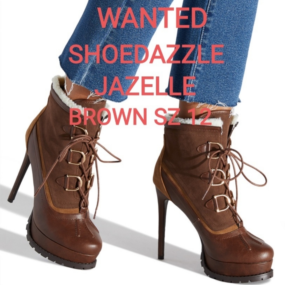 ISO: Shoedazzle Jazelle Heeled Boots.